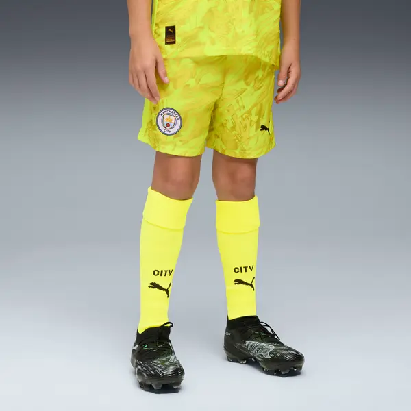 PUMA PUMA Manchester City 25/26 Goalkeeper Shorts Youth, Clothing, Yellow Alert, 15-16Y
