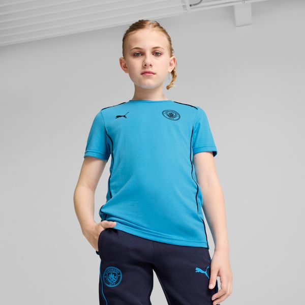 PUMA Puma Manchester City Casuals Tee Youth, Blue, Size 13-14Y, Clothing