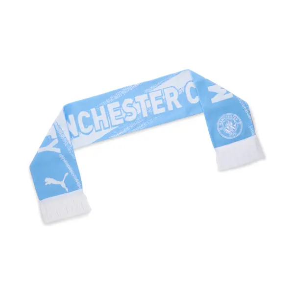 PUMA PUMA Manchester City Essentials Scarf, Men, Light Blue/White, OSFA