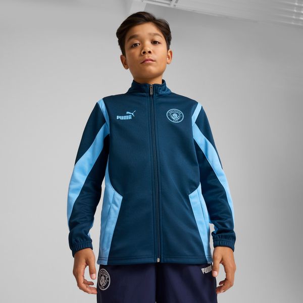 PUMA Puma Manchester City ftbl NRGY+ Jacket Youth, Blue, Size 15-16Y, Clothing