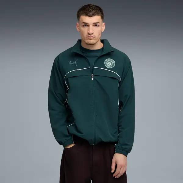 PUMA PUMA Manchester City FtblStatement Cellerator Jacket, Clothing, Green Terrain, S
