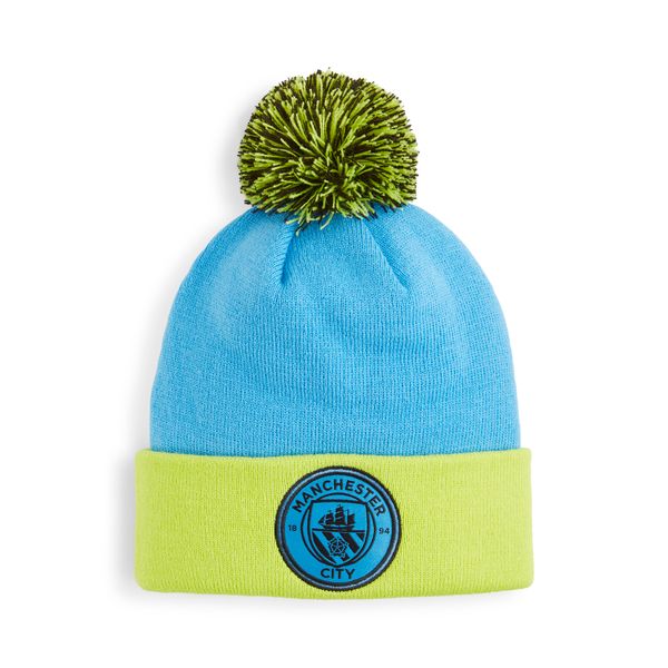 PUMA Puma Manchester City Pom Pom Beanie Hat Youth, Blue, Size Youth, Accessories