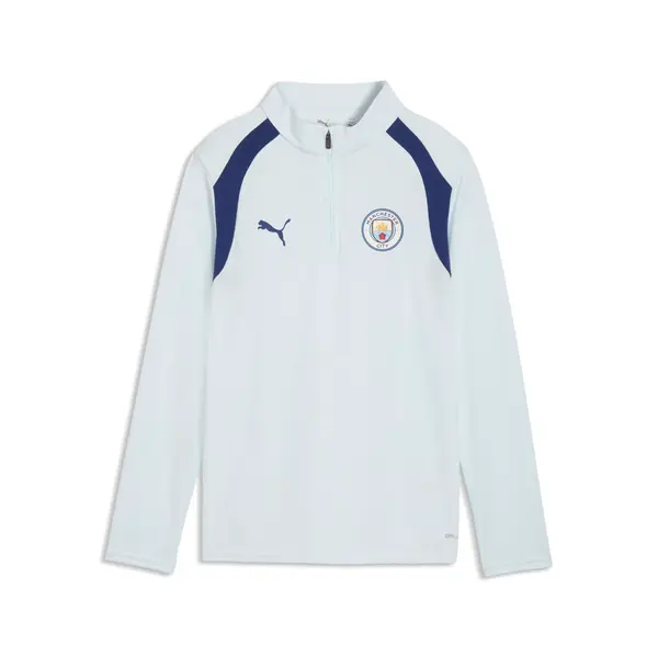 PUMA PUMA Manchester City Quarter-Zip Training Top Youth, Shop, Dewdrop/Blue Jewel, 15-16Y