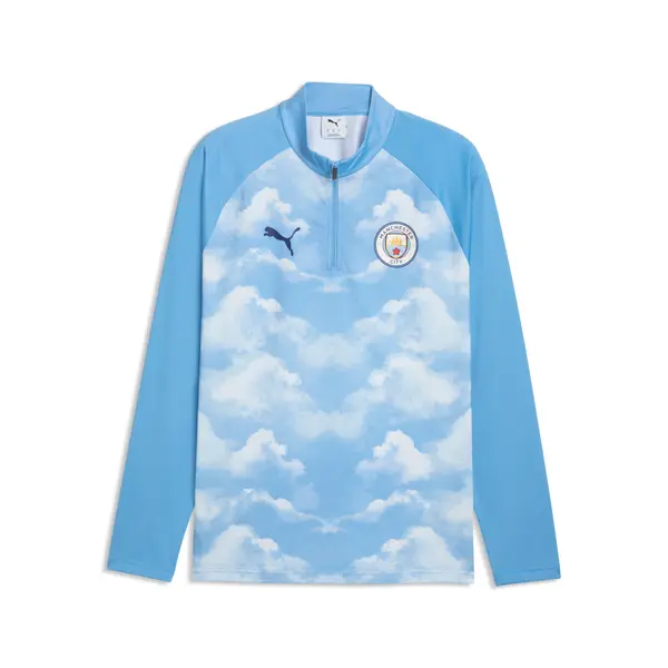PUMA PUMA Manchester City Quarter-Zip Warmup Top Men, Sports, Icy Blue/Regal Blue, S
