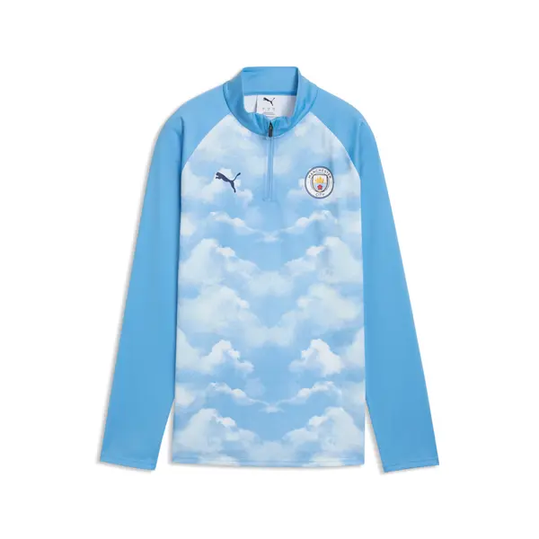 PUMA PUMA Manchester City Quarter-Zip Warmup Top Women, Sports, Icy Blue/Regal Blue, S