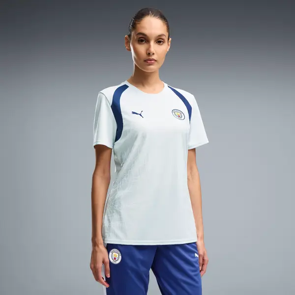 PUMA PUMA Manchester City Training Jersey Women, Clothing, Dewdrop/Blue Jewel, S