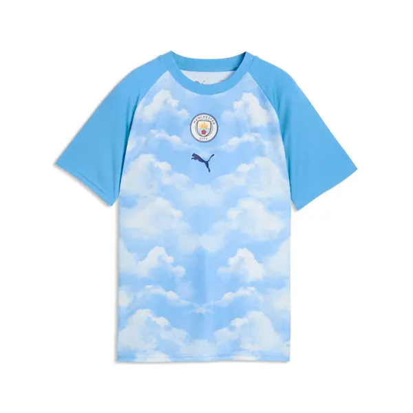 PUMA PUMA Manchester City Warm-Up Jersey Youth, Shop, Icy Blue/Regal Blue, 15-16Y