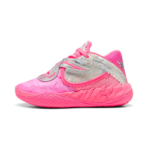 PUMA PUMA MB.05 World Tour Basketball Shoes Youth, Shoes, Sun Struck/Pure Magenta, 35.5