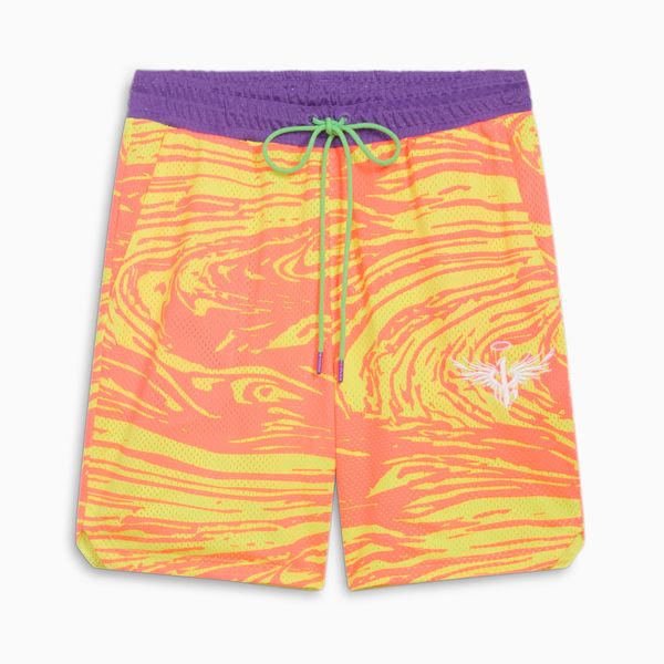 PUMA PUMA Melo Spark All-Over-Print Men's Basketball Shorts, Yellow Burst/AOP