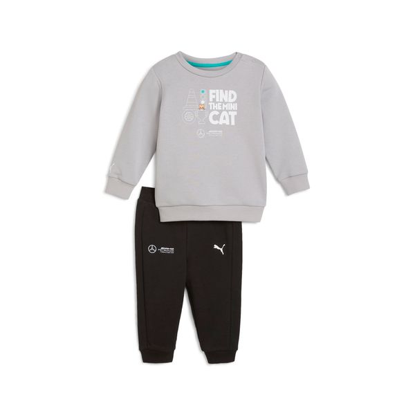 PUMA Puma Mercedes-AMG Petronas F1Â® Crew Shirt Joggers Set Toddler, Gray, Size 2-4M, Clothing