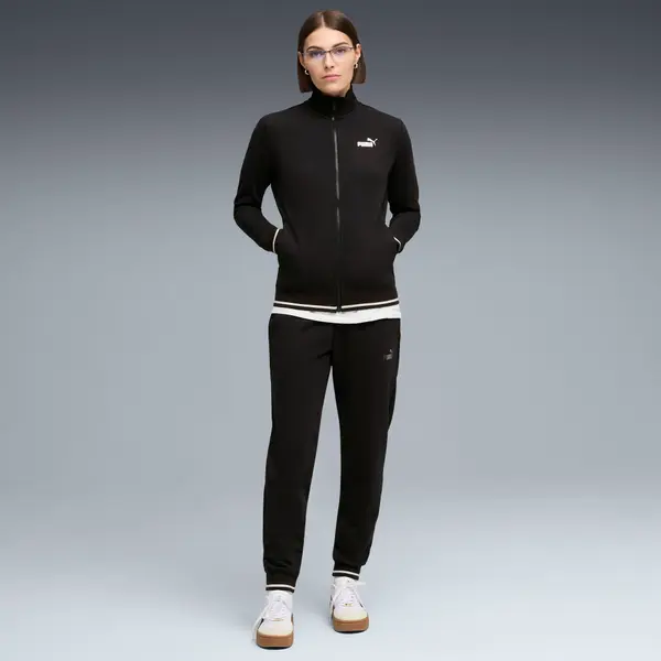 PUMA PUMA Metallic Full-Zip Tracksuit Women, Clothing, Black, S