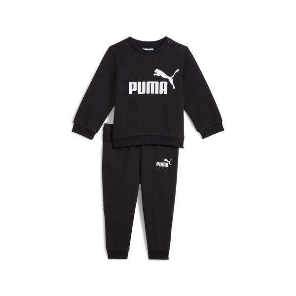 PUMA Puma Minicats Essentials Crew Shirt Set Toddler, Black, Size 4-6M, Clothing