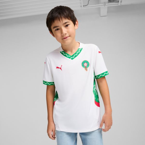 PUMA Puma Morocco 2025 Away Jersey Youth, White, Size 5-6Y, Clothing