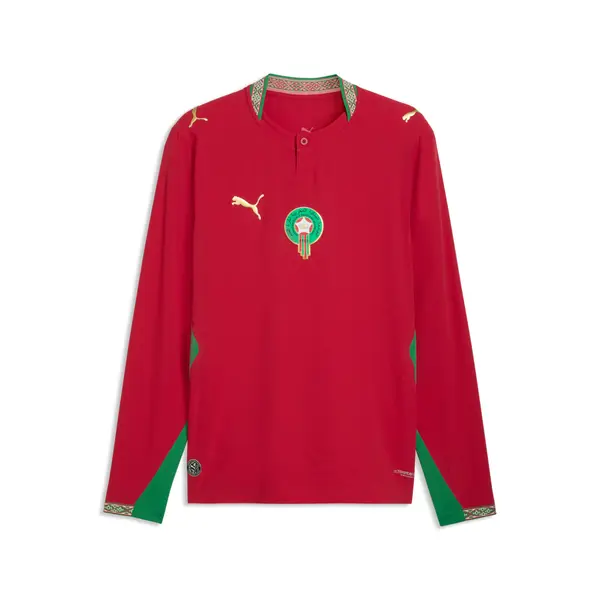 PUMA PUMA Morocco 2026 Authentic Home Long Sleeve Jersey Men, Football, Fast Red/Victory Gold, S