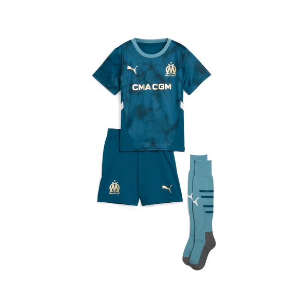 PUMA Puma Olympique de Marseille 24/25 Away Minikit Kids, Blue, Size 5-6Y, Clothing