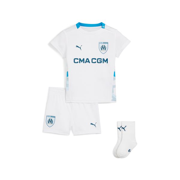 PUMA Puma Olympique de Marseille 24/25 Home Babykit Toddler, White, Size 4-6M, Clothing