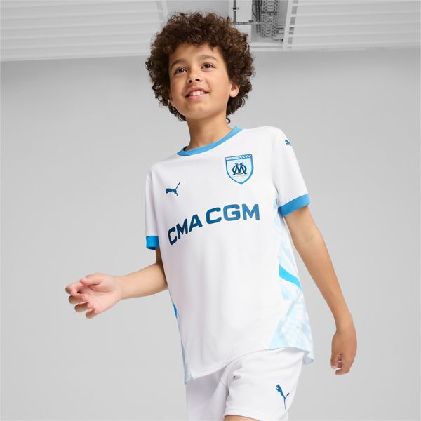 PUMA PUMA Olympique De Marseille 24/25 Home Jersey Youth, White/Azure