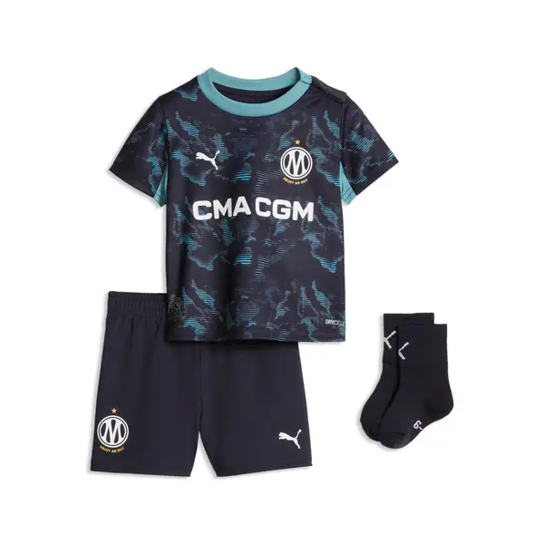 PUMA PUMA Olympique de Marseille 26/27 Away Baby Kit Toddlers, Shop, Navy/Baltic Sea Blue, 4-6M