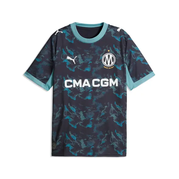 PUMA PUMA Olympique de Marseille 26/27 Away Jersey Youth, Shop, Navy/Baltic Sea Blue, 15-16Y