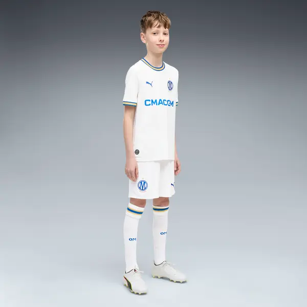 PUMA PUMA Olympique de Marseille 26/27 Shorts Youth, Clothing, White/Royal, 15-16Y