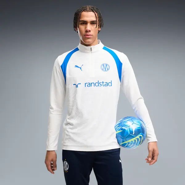 PUMA PUMA Olympique de Marseille Club Quarter-Zip Training Top Men, Men, White/Royal, S
