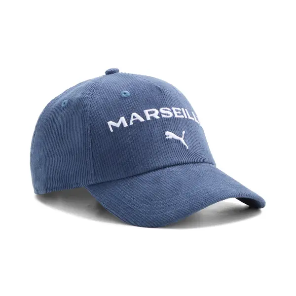 PUMA PUMA Olympique de Marseille ftblCulture Corduroy Cap, Women, Deep Blue/White, OSFA