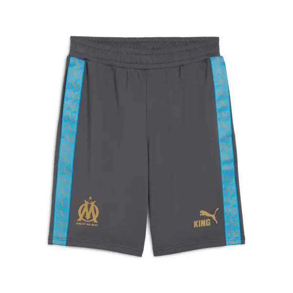 PUMA PUMA Olympique de Marseille KING Sweat Shorts Men, Sport, Galactic Gray/Luminous Blue, S