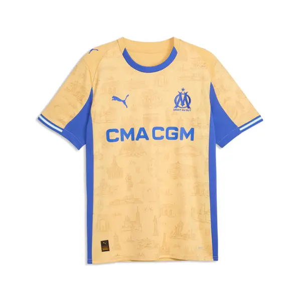 PUMA PUMA Olympique de Marseille Special Edition Jersey Men, Sport, Light Gold/Royal Sapphire, S
