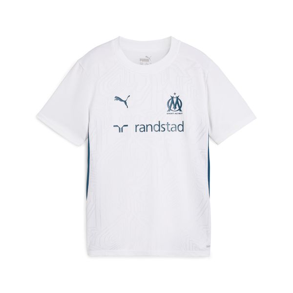 PUMA Puma Olympique de Marseille Training Jersey Youth, White, Size 11-12Y, Clothing