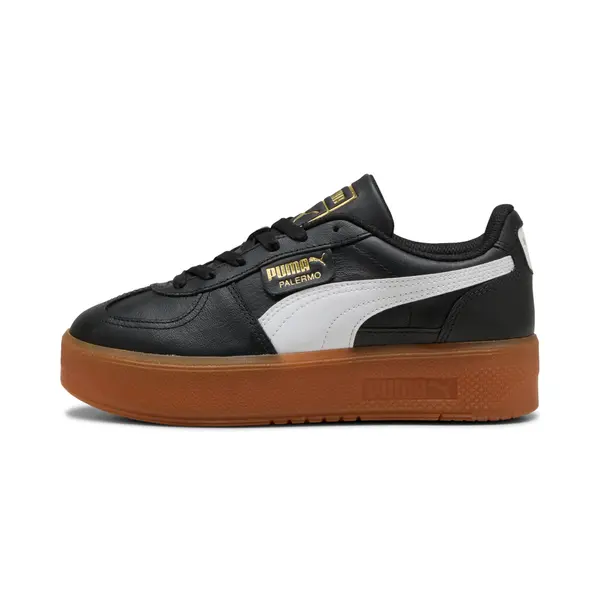 PUMA PUMA Palermo Elevata Leather Sneakers Women, Shoes, Black/Gum, 35.5