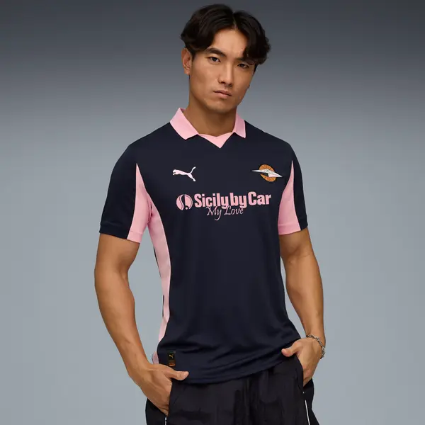 PUMA PUMA Palermo F.C. 25/26 Replica Away Jersey Men, Clothing, Deep Navy/Light Pink, L