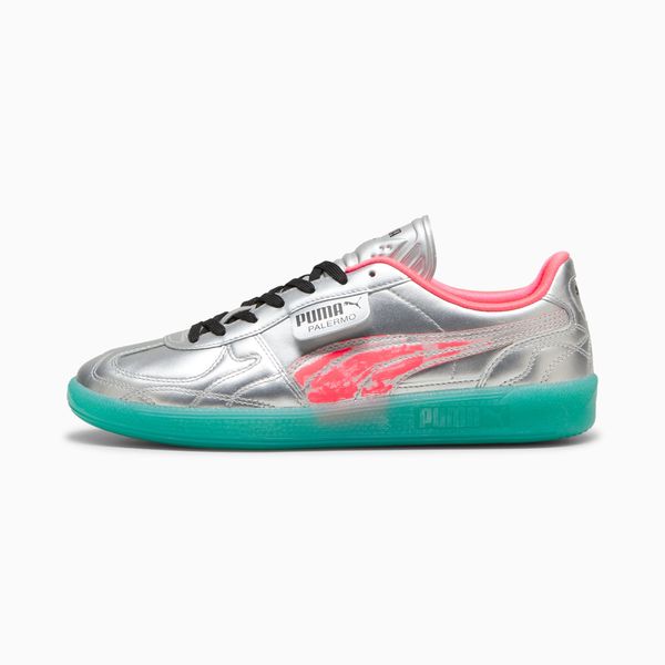 PUMA PUMA Palermo New Gen Footy Sneakers Unisex, Silver/Sparkling Green