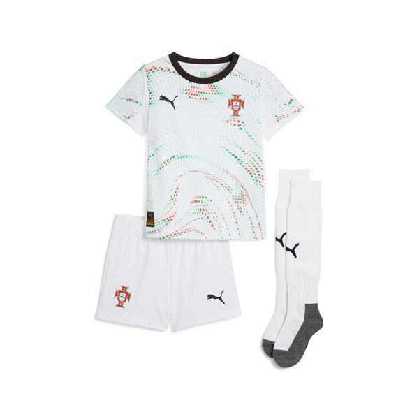 PUMA Puma Portugal 2025 Away Minikit Kids, White, Size 4-5Y, Clothing