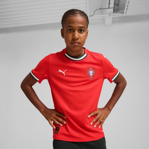 PUMA Puma Portugal 2025 Home Jersey Youth, Red, Size 7-8Y, Clothing