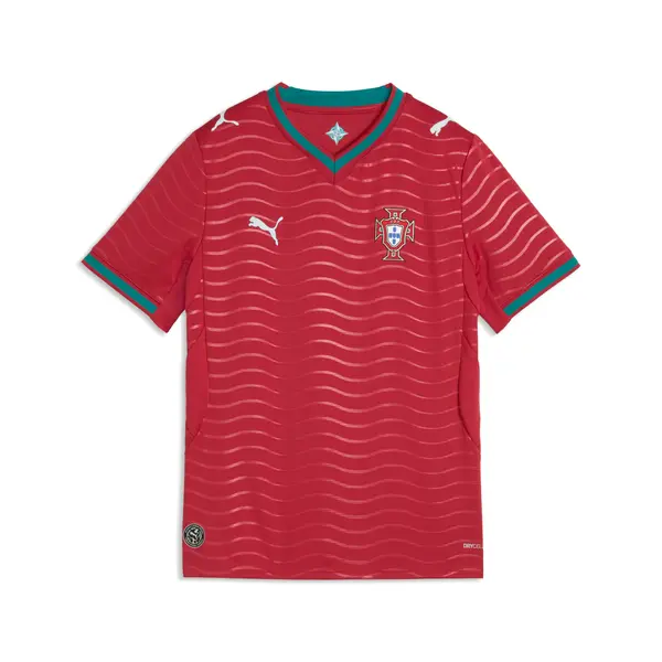 PUMA PUMA Portugal 2026 Home Jersey Youth, Shop, Club Red/Green Lagoon, 15-16Y