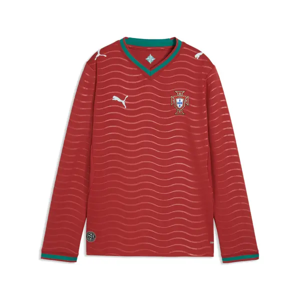 PUMA PUMA Portugal 2026 Long Sleeve Home Jersey Youth, Shop, Club Red/Green Lagoon, 15-16Y