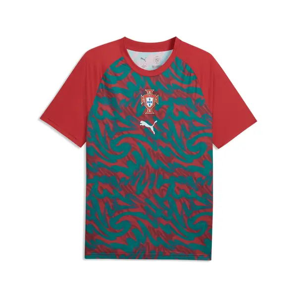 PUMA PUMA Portugal Warmup Jersey Men, Football, Club Red/Green Lagoon, S