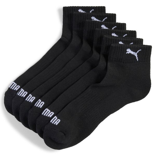 PUMA Puma Quarter Socks (3 Pack) Unisex, Black, Size 39-42, Clothing