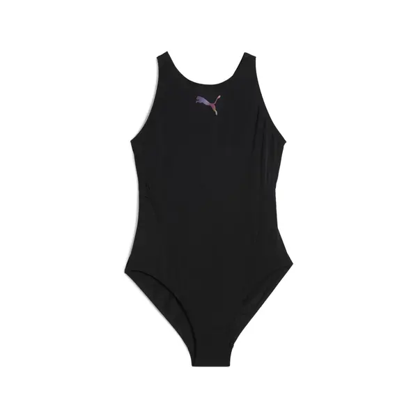 PUMA PUMA Racerback Swimsuit Women, Clothing, Black, L