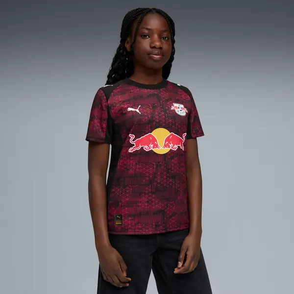 PUMA PUMA RB Leipzig 25/26 Third Jersey Youth, Clothing, Black/Fast Red, 15-16Y