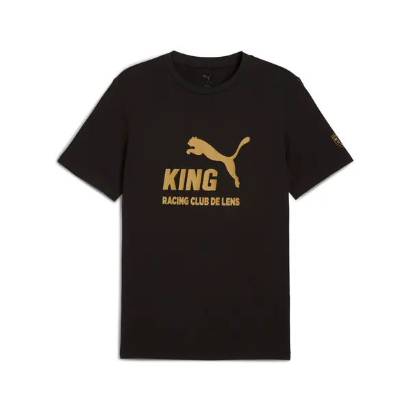 PUMA PUMA RC Lens KING Logo Tee Men, Sport, Black/Matte Gold, S
