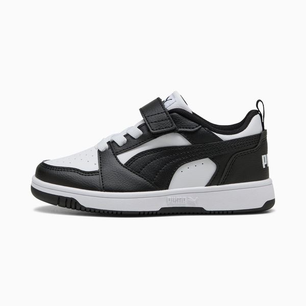 PUMA PUMA Rebound V6 Lo Kids' Sneakers, White/Black