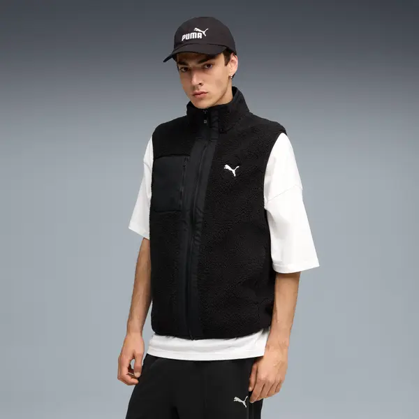 PUMA PUMA Reversible Hybrid Sherpa Vest Men, Clothing, Black, S