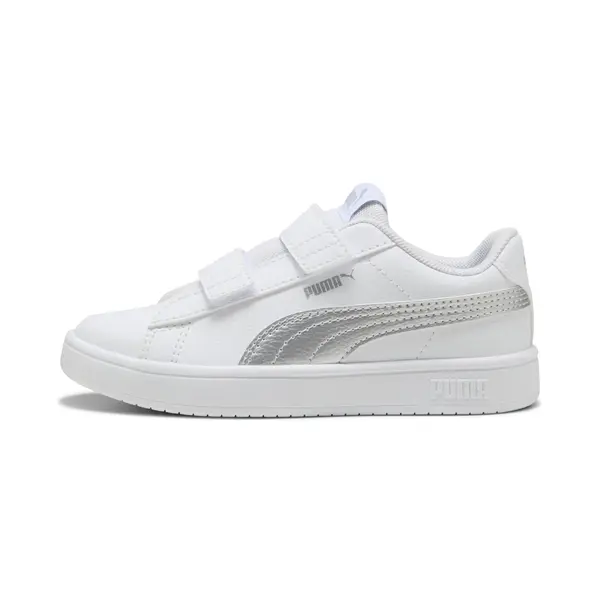 PUMA PUMA Rickie Classic Kids' Sneakers, Shoes, White/Silver, 27.5