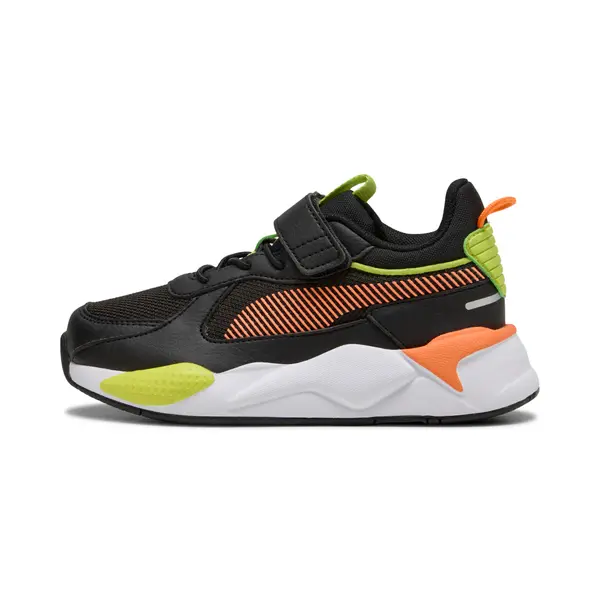 PUMA PUMA RS-X Kids Sneakers, Shoes, Black/Orange Glo, 27.5