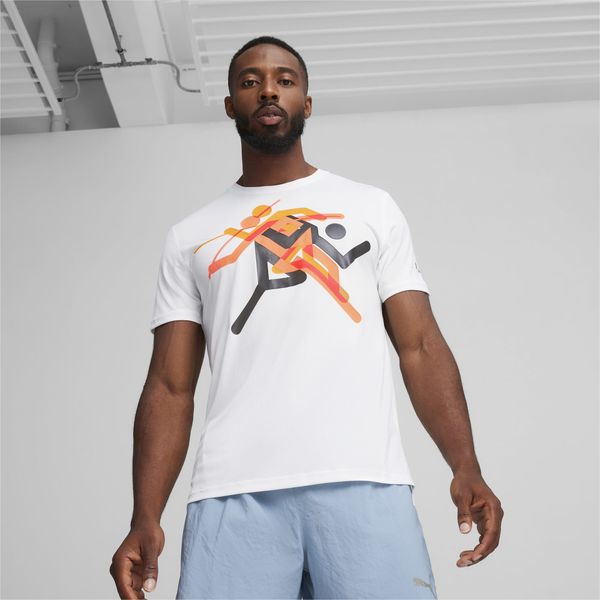 PUMA PUMA Run "faster Icons" Men's Graphic T-Shirt, White