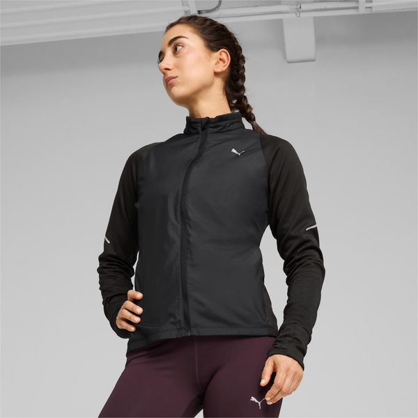 PUMA PUMA Run Grid Woven Fleece Jacket Women, Black