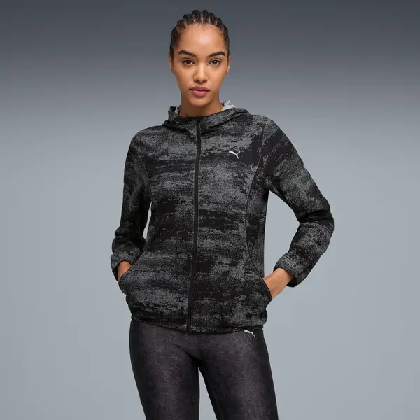 PUMA PUMA Run Velocity Printed Woven Jacket Women, Clothing, Black, S