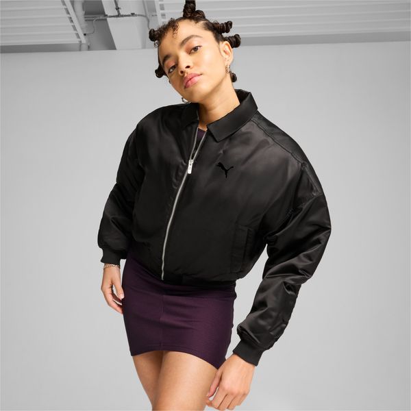 PUMA PUMA Satin Bomber Jacket Women, Black