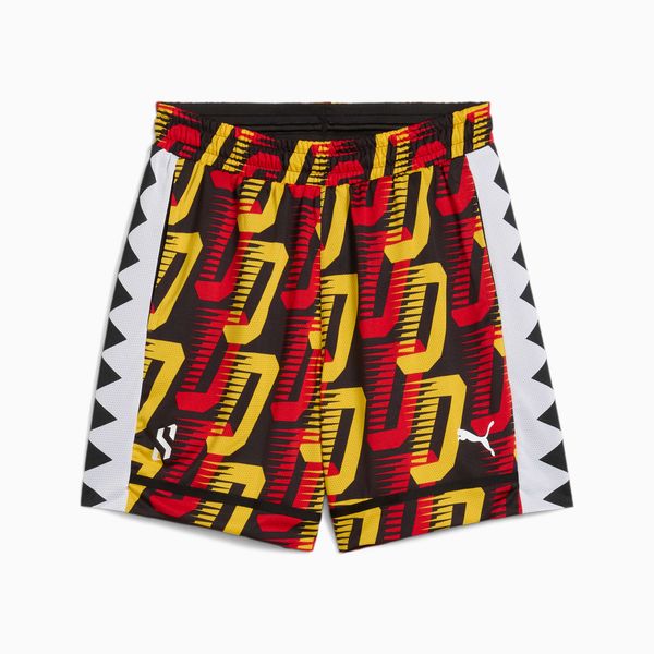 PUMA PUMA Scoot All Jaws All-Over Print Basketball Shorts Men, Black/AOP